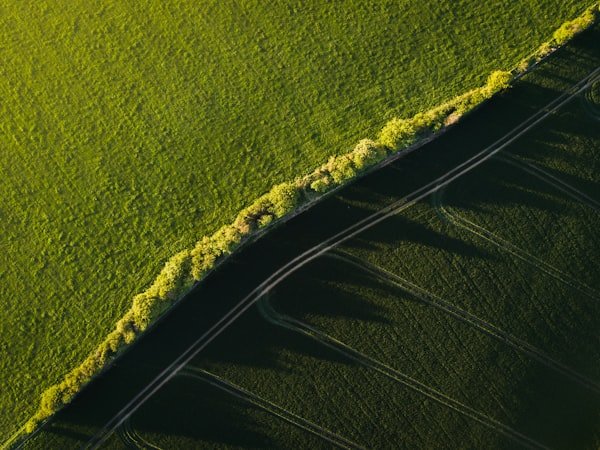 Aerial view of land parcel